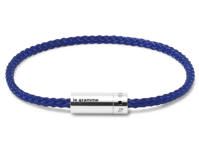 royal blue nato cable bracelet le 7g